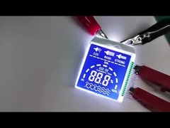 Display LCD a segmento di taglia personalizzato HTN PIN blu connesso con retroilluminazione bianca