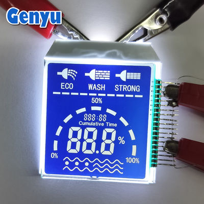 Un buon prezzo. Display LCD a segmento di taglia personalizzato HTN PIN blu connesso con retroilluminazione bianca in linea