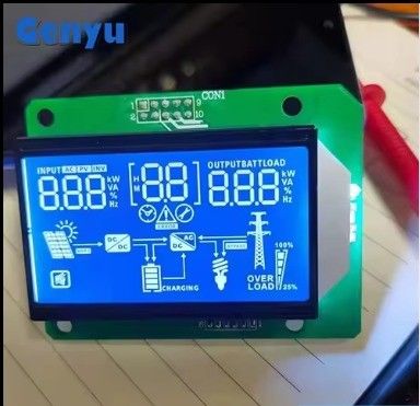 Un buon prezzo. Display LCD segmento personalizzato HTN Blu caratteri bianchi negativi 12 O'Clock visualizzazione in linea