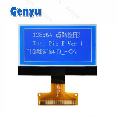 Un buon prezzo. 2.15 pollici 128x64 schermo grafico LCD STN Bianco su Blu 34PIN FPC di saldatura in linea