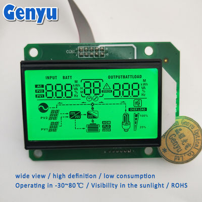 Un buon prezzo. 5.0V Display LCD a segmento personalizzato HTN Positive Green Backlight Inverter Display LCD in linea