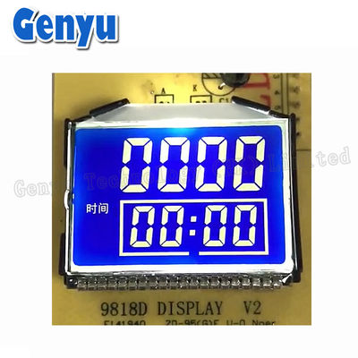 Un buon prezzo. Display LCD segmentato STN personalizzato sfondo blu cifre bianche per la macchina mixer in linea