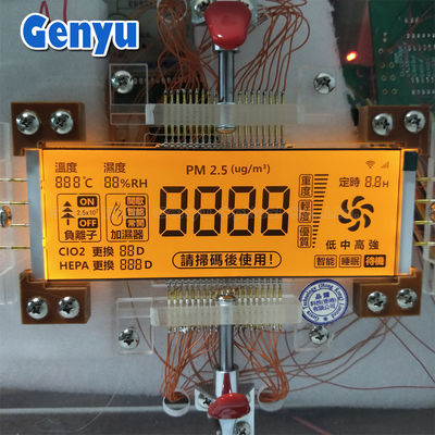 Un buon prezzo. 5.0V 4 Ditig HTN Segmentato LCD Display RGB Colore di retroilluminazione Usato in Purificatore d'aria in linea