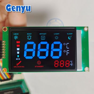 Un buon prezzo. Display LCD VA personalizzato Digiti blu 7 Segmenti schermo COB + Zebra 4.5V in linea