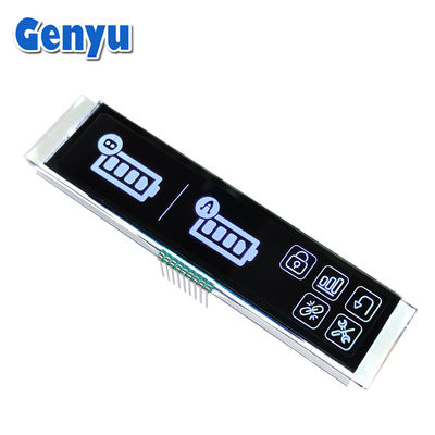 Un buon prezzo. 4.5V 9PIN VA LCD Display Bianco Grafica Nero Pannello Lunga Striscia in linea